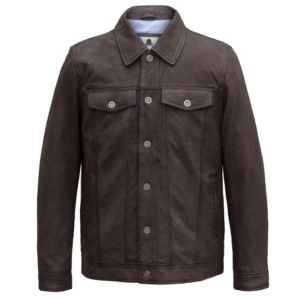 Men's Brown Lightweight Suede Leather Jacket
