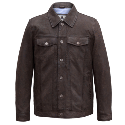 Men's Brown Lightweight Suede Leather Jacket