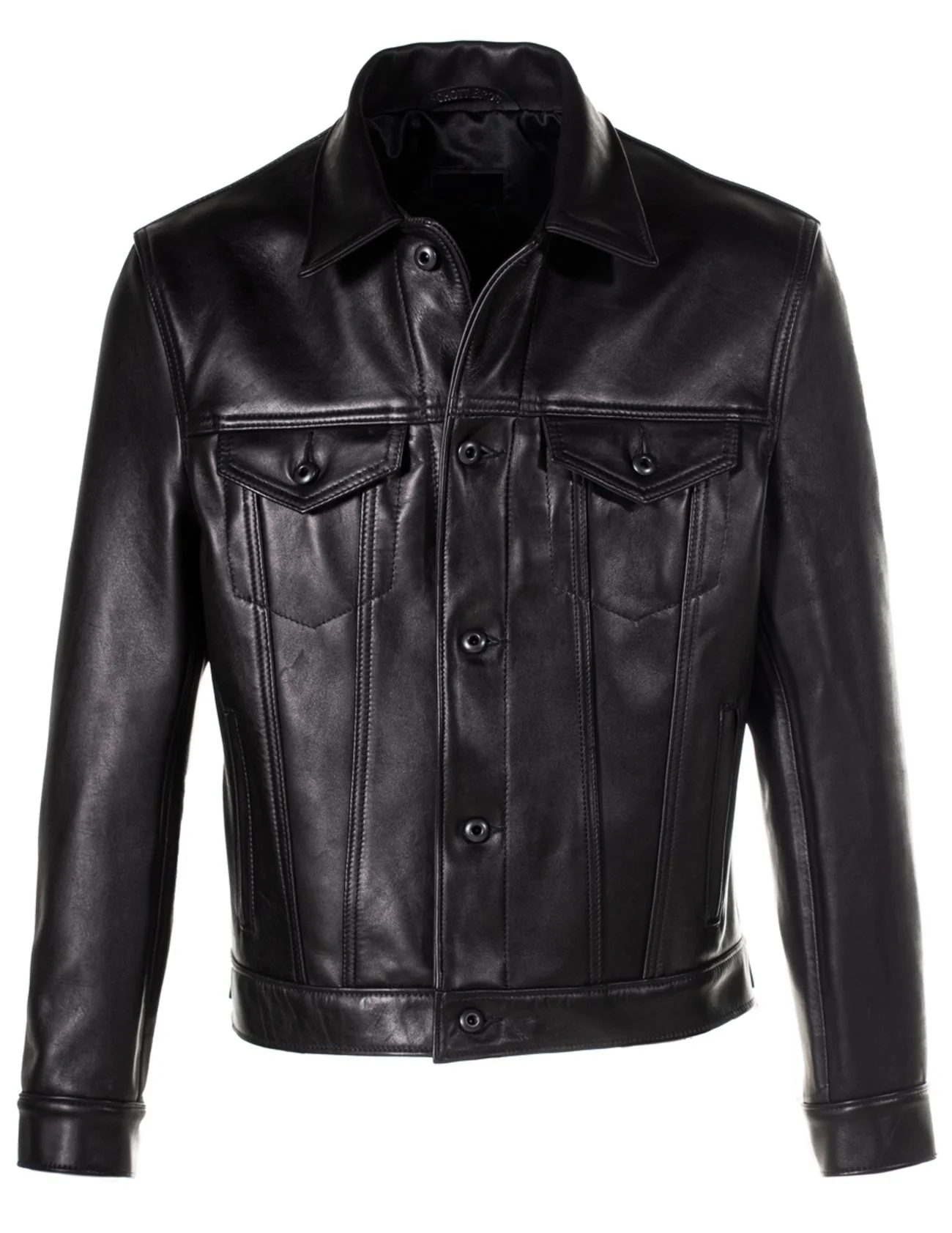 Men's Leather Trucker Jacket