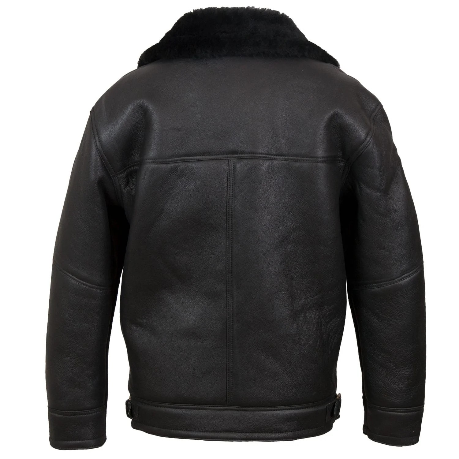 Men's Sheepskin Black Pilot Leather Jacket