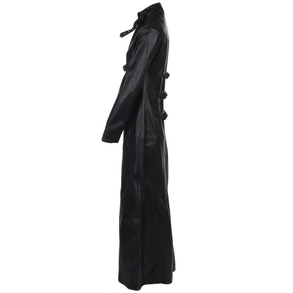 Misty Long Length Black Gothic Trench Coat