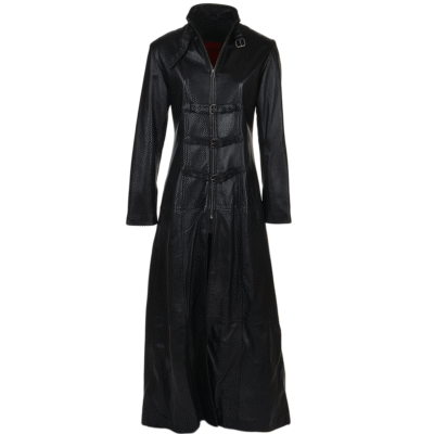 Misty Long Length Black Gothic Trench Coat