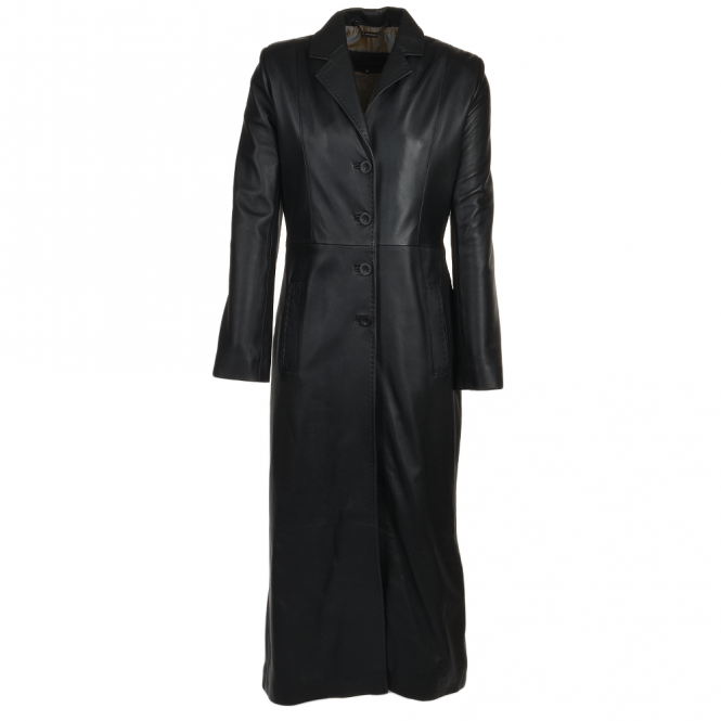 Robin Black Long Length Trench Coat