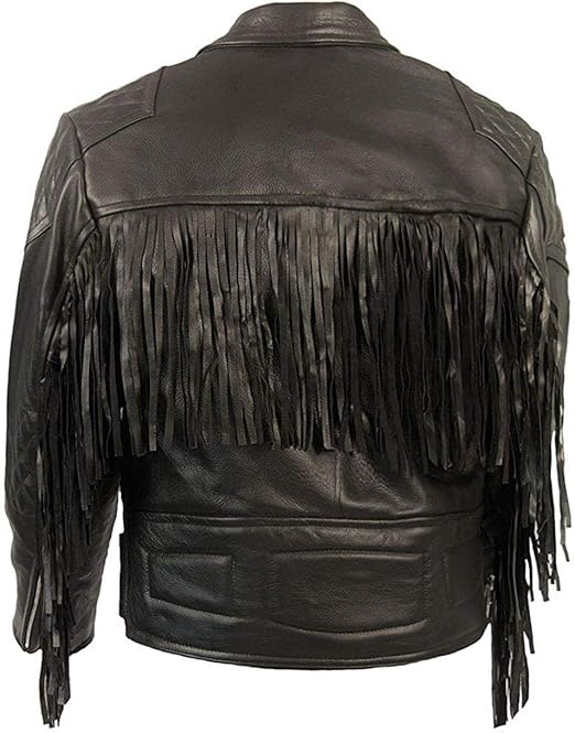 Tassel Classic Diamond Fringe Motorcycle JACKET