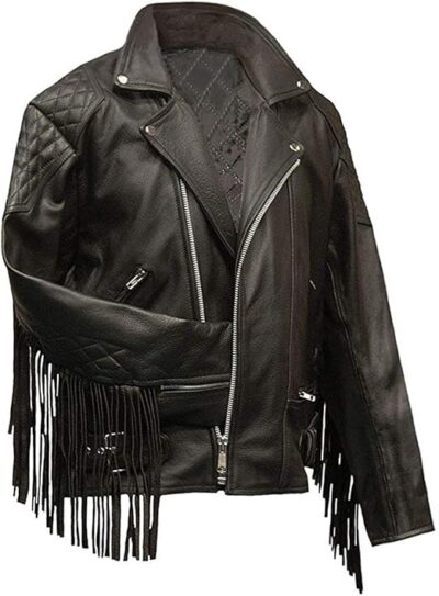 Tassel Classic Diamond Fringe Motorcycle Jacket