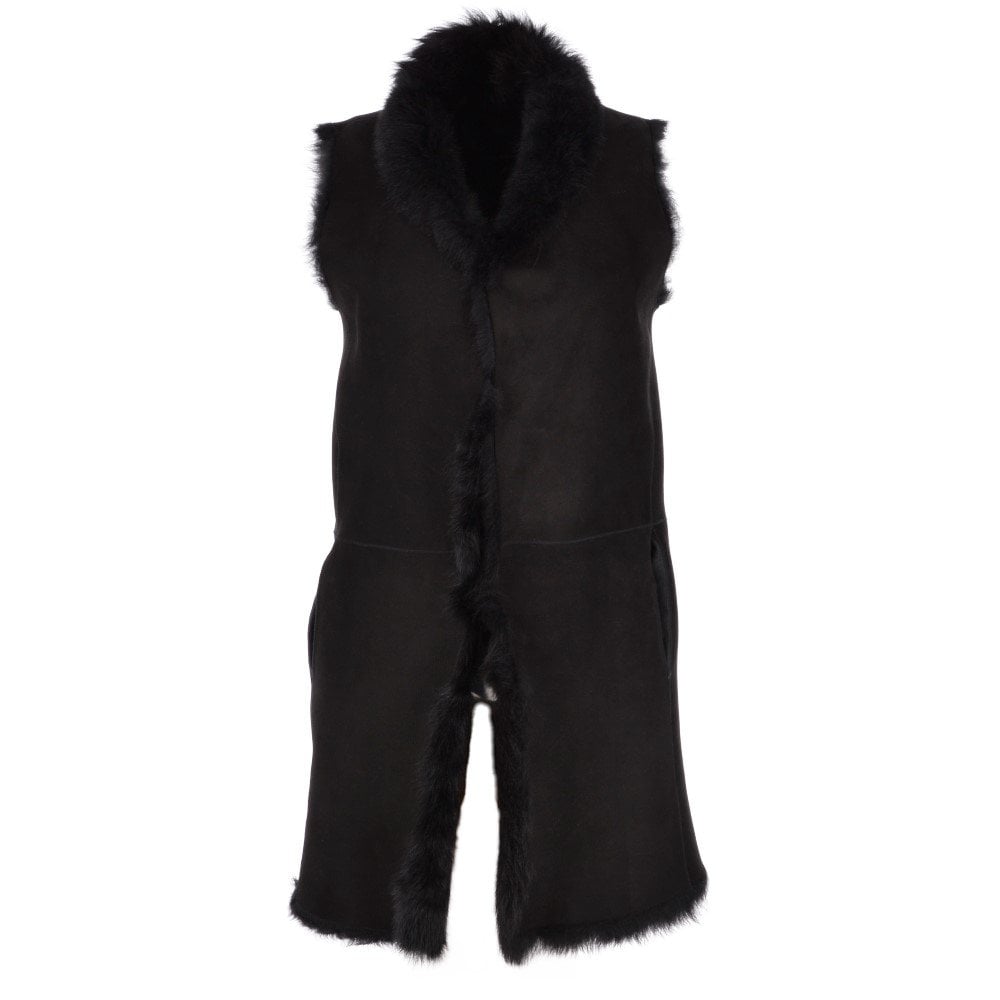 Toscana Shearling Suede Leather Gilet