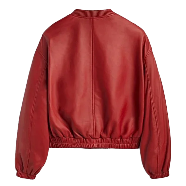 Women’s Red B3 Sheepskin Bomber Leather Jacket