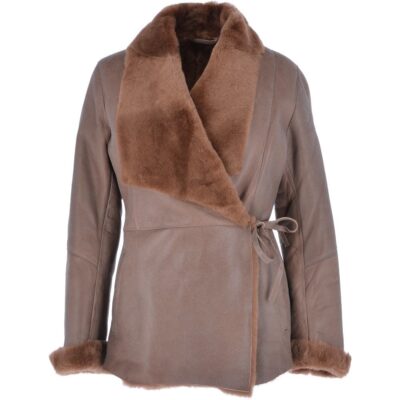 Women's Brown Shearling Sheepskin Jacket