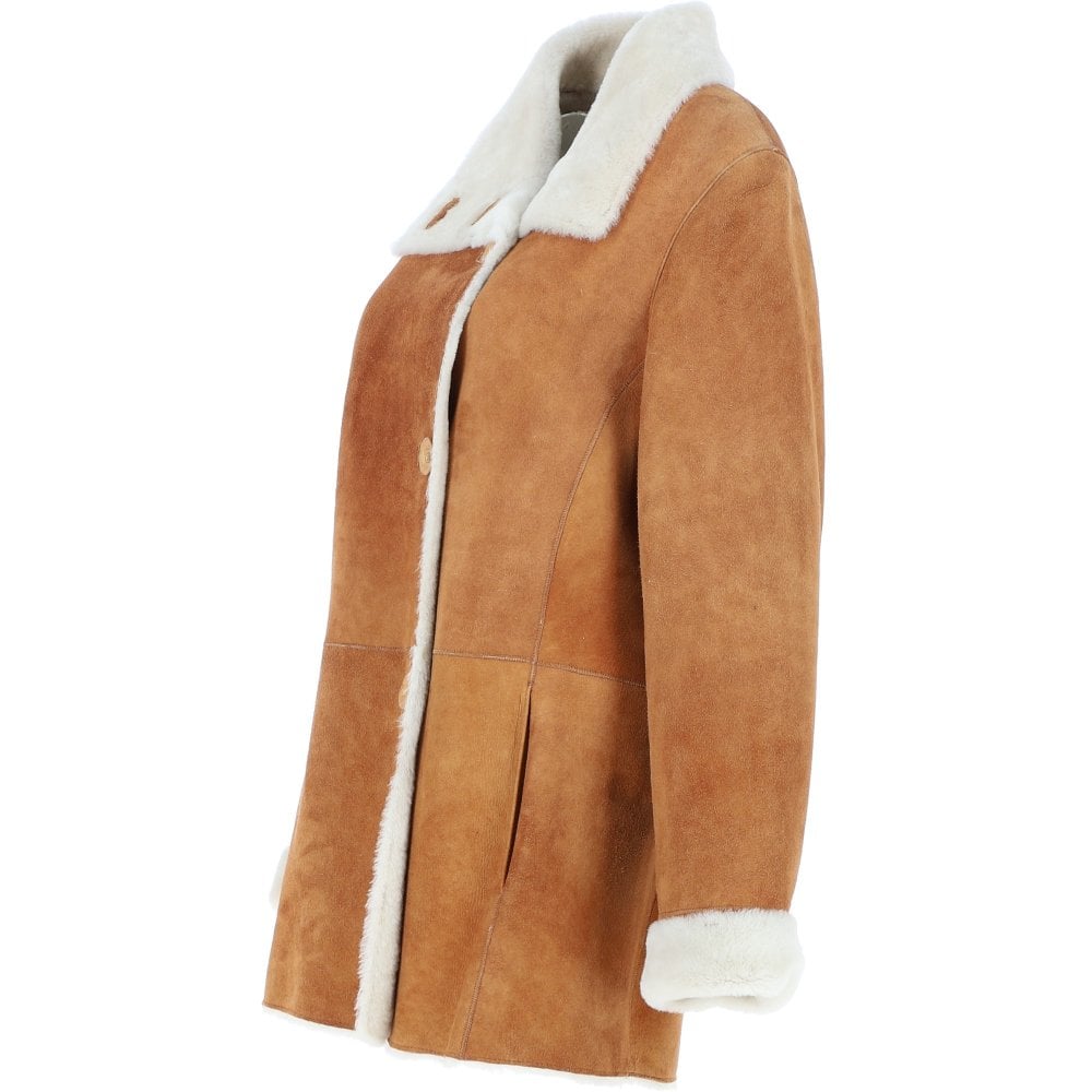 Women's Tan Classic Sheepskin Coat