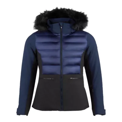 Lombard Women's Detachable Hooded Leather Jacket