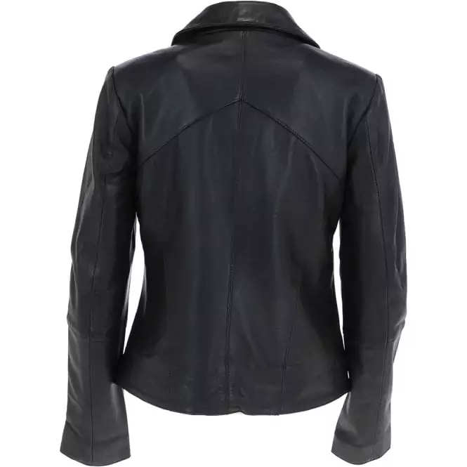 Winton Black Leather Biker Jacket