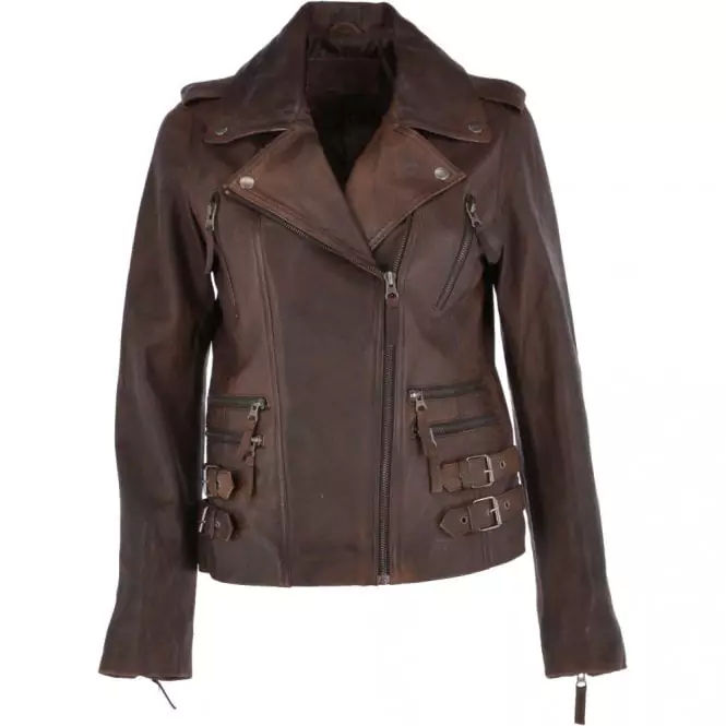 Alva Women's Brown Leather Jacket