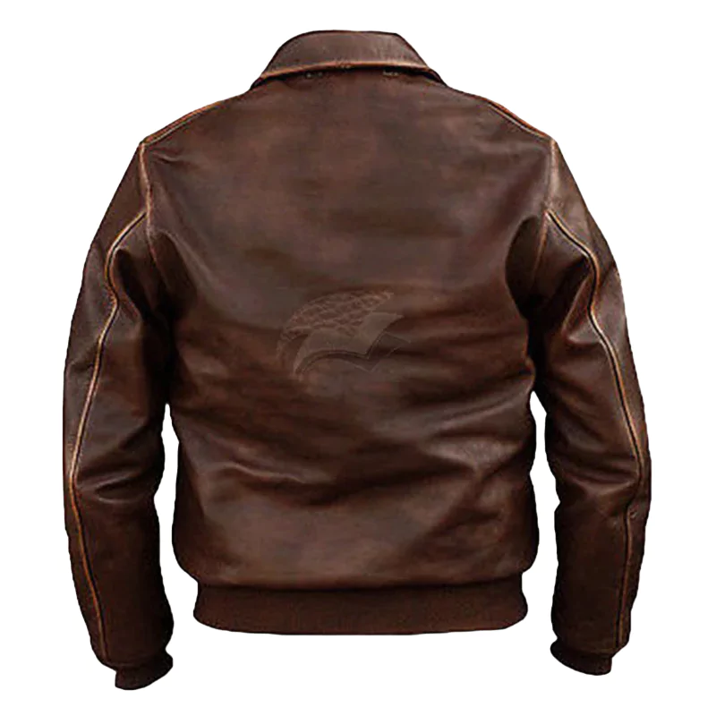 Atkinson Men's Brown Vintage Aviator Leather Jacket