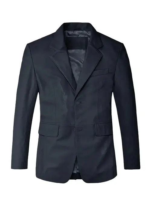 Barrett Men's Deep Blue Leather Blazer