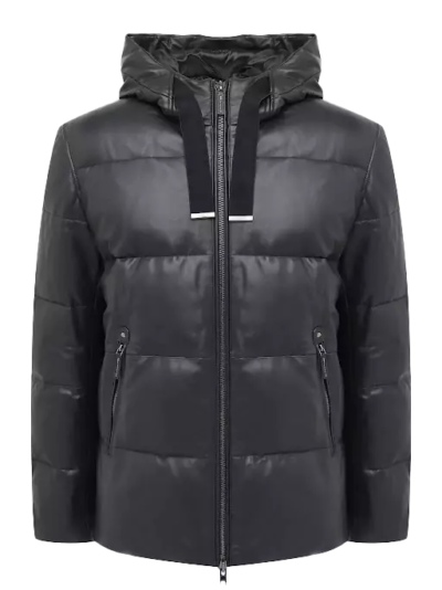 Beckley Men's Detachable Hood Leather Jacket