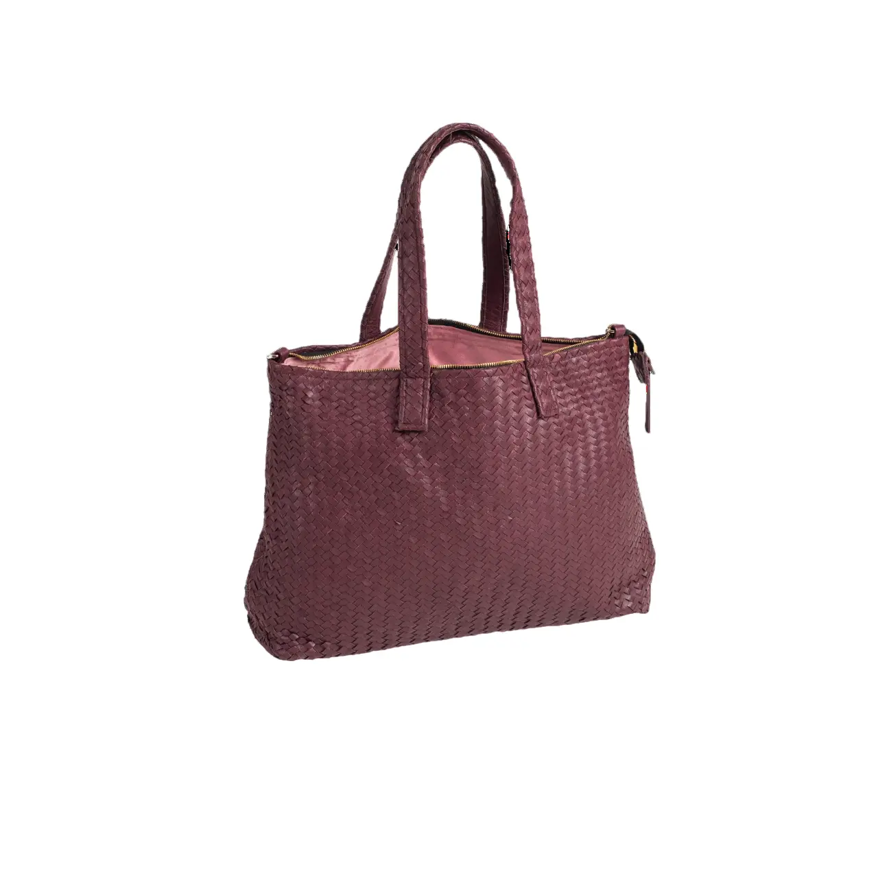 Bowral Woven Burgundy Leather Bag