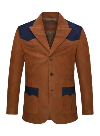 Brayden Men's Brown Suede Leather Blazer