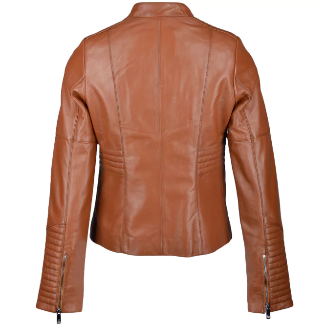 Loxton Red Cafe Racer Leather Jacket