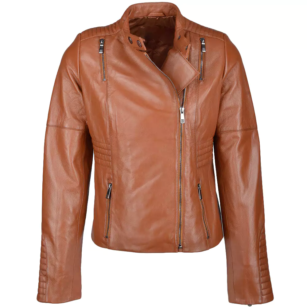 Loxton Red Cafe Racer Leather Jacket