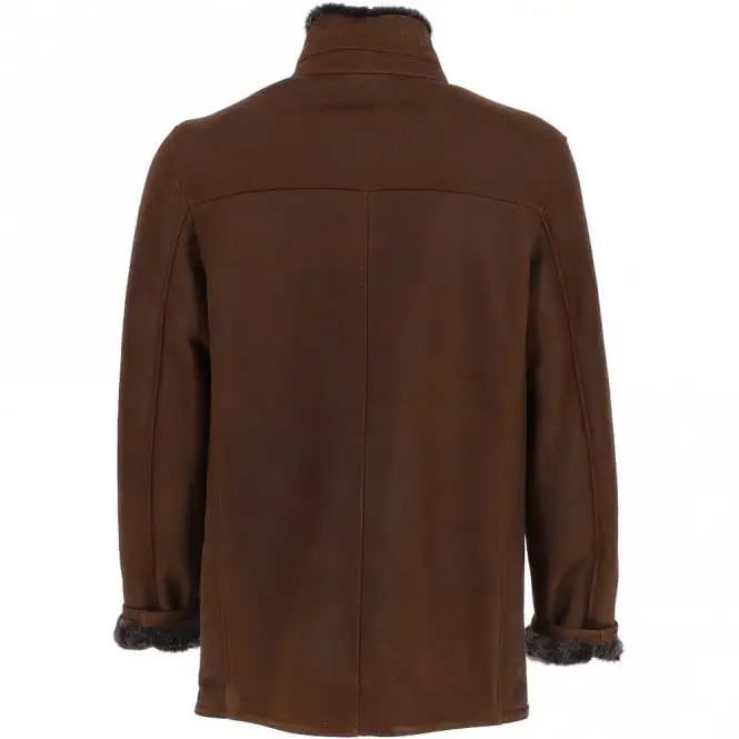 Byron Men's Brown Shearling Coat