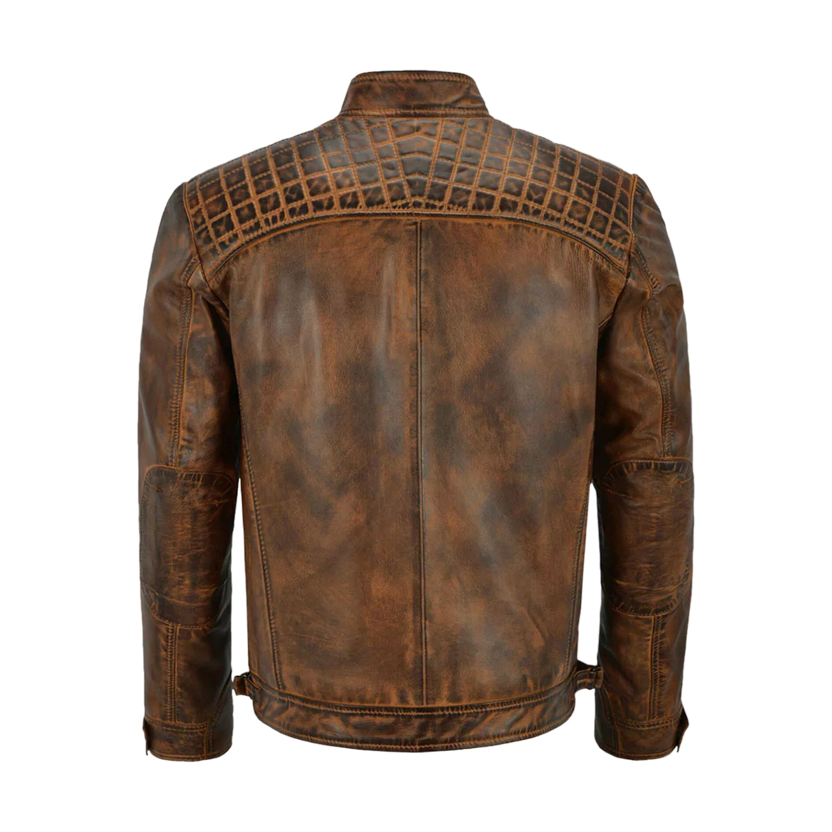 Caitlin Men's Brown Cafe Racer Vintage Biker Jacket