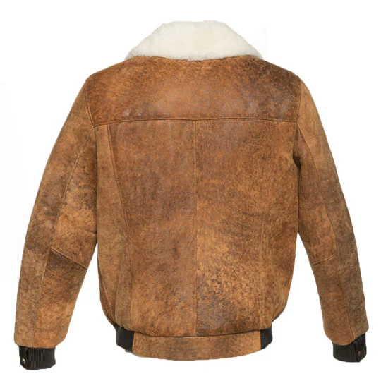 Cameron Men's Brown Distressed A2 Bomber Jacket