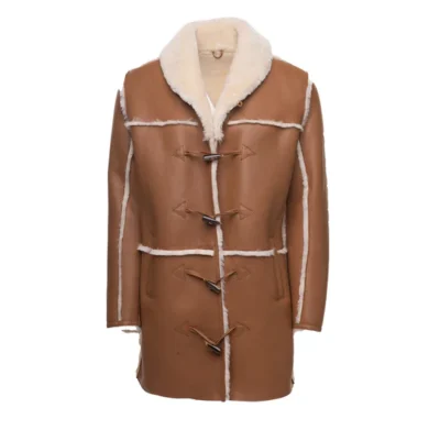 Cicero Men's Brown Shearling Leather Coat