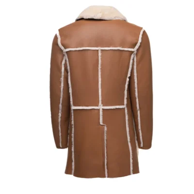 Cicero Men's Brown Shearling Leather Coat