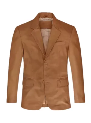 Claire Men's Brown Leather Blazer