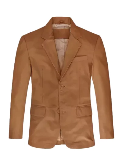Claire Men's Brown Leather Blazer