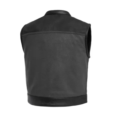 Cortes Men's Black leather Gilets