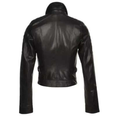 Dawson Black Cafe Racer Leather Jacket