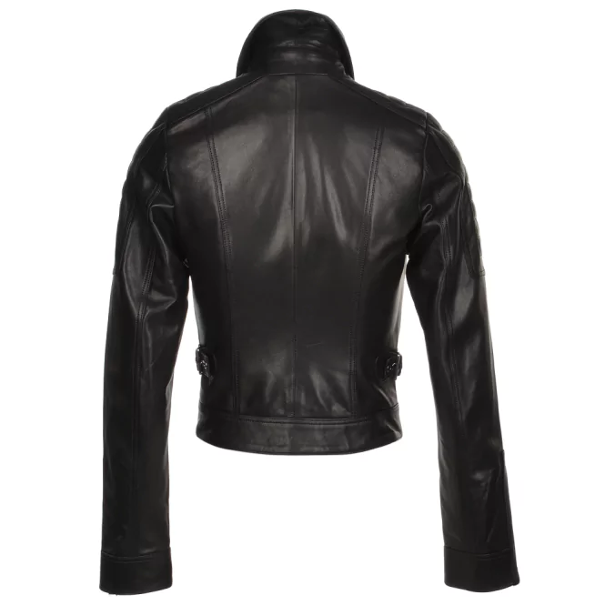 Dawson Black Cafe Racer Leather Jacket