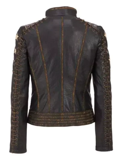 Delores Women's Brown Vintage Leather Jacket