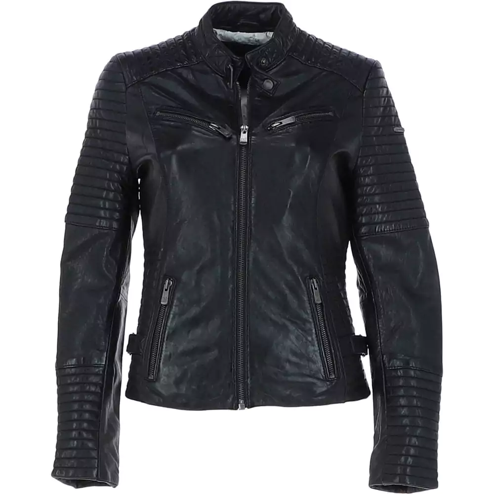 Denver Women’s Black Cafe Racer Leather Jacket