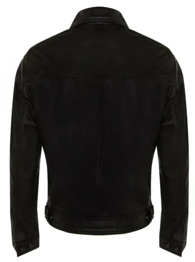 Dillon Men's Black Leather Shirt Jacket