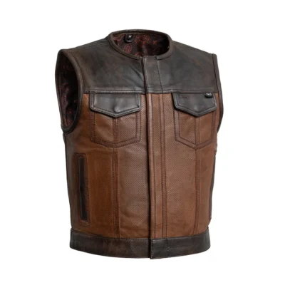 Dodson Men's Perforated Leather Gilets
