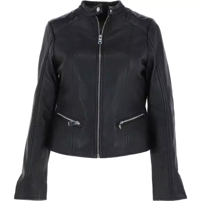 Dorval Ladies leather Cafe Racer Jacket