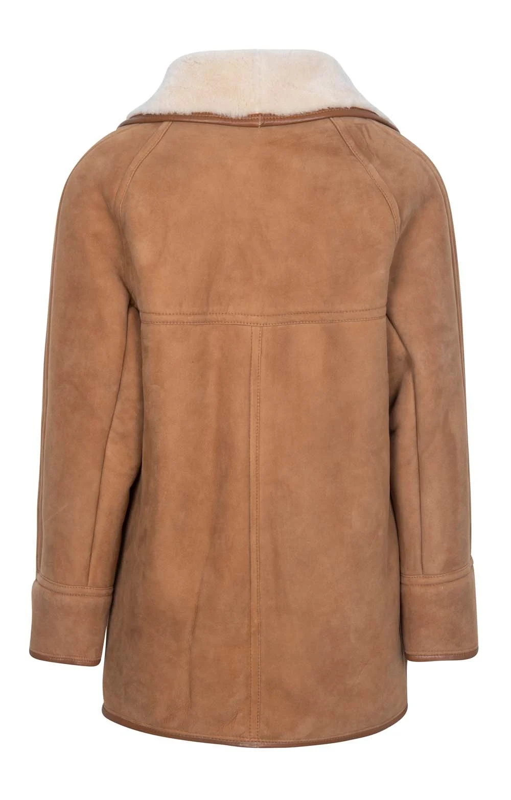 Duke Men's Tan sheepskin Leather Coat