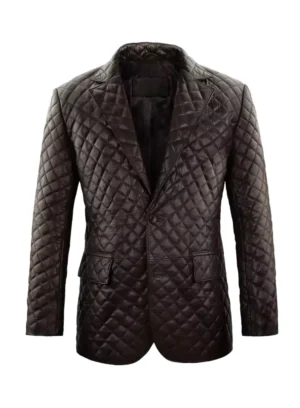 Eastham Men's Dark Brown Leather Blazer