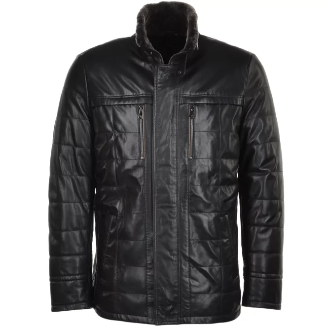 Edenton Men’s Black Sheepskin Coat