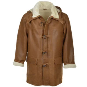 Harrison Men’s Brown Sheepskin Leather Coat