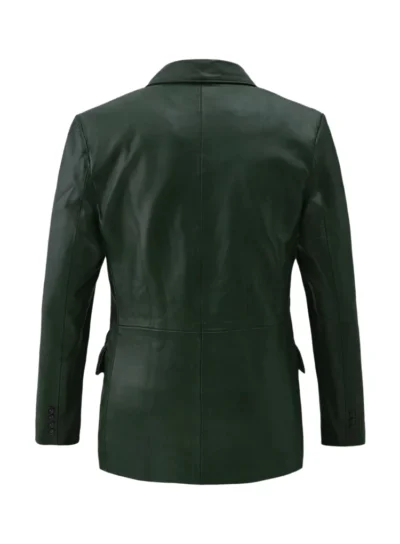 Iberia Men's Green Leather Blazer