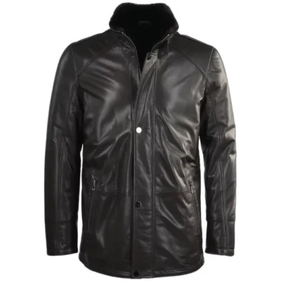 Kinston Men’s Brown Lambskin Leather Coat