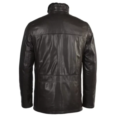 Kinston Men’s Brown Lambskin Leather Coat
