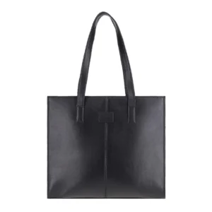 Mackay Women's Black Leather Zipper Bag