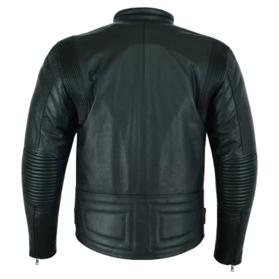 Men's black Rider Twin Zip Leather Jacket