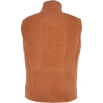 Neville Men’s Whiskey Sheepskin Leather Gilet