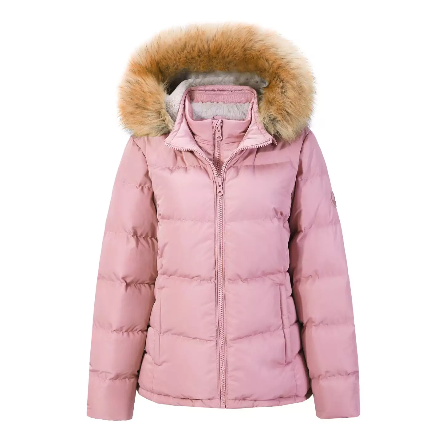 Opelika Women's Pink Hooded Leather Jacket