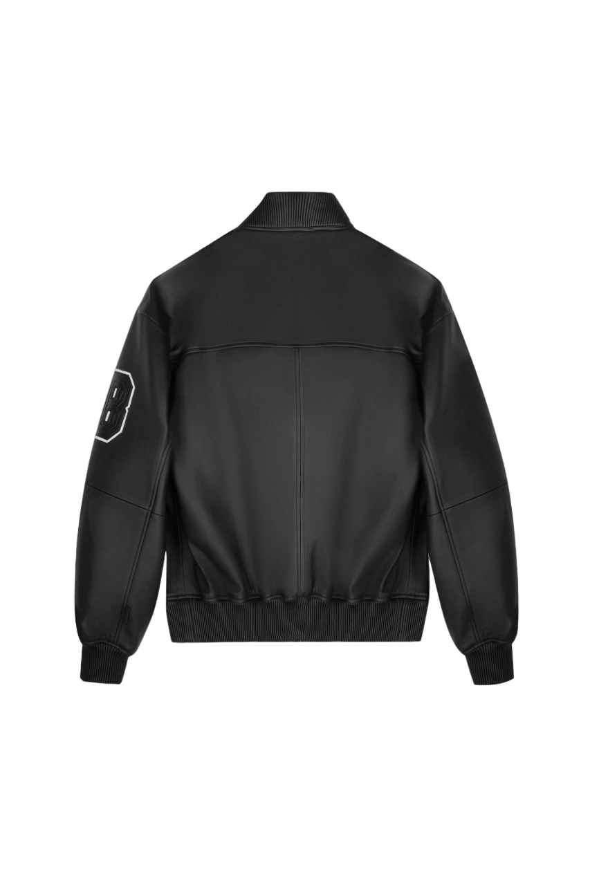 Marburg Men's Black Bomber Leather Jacket